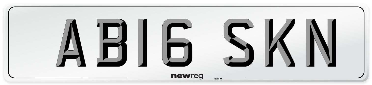 AB16 SKN Number Plate from New Reg